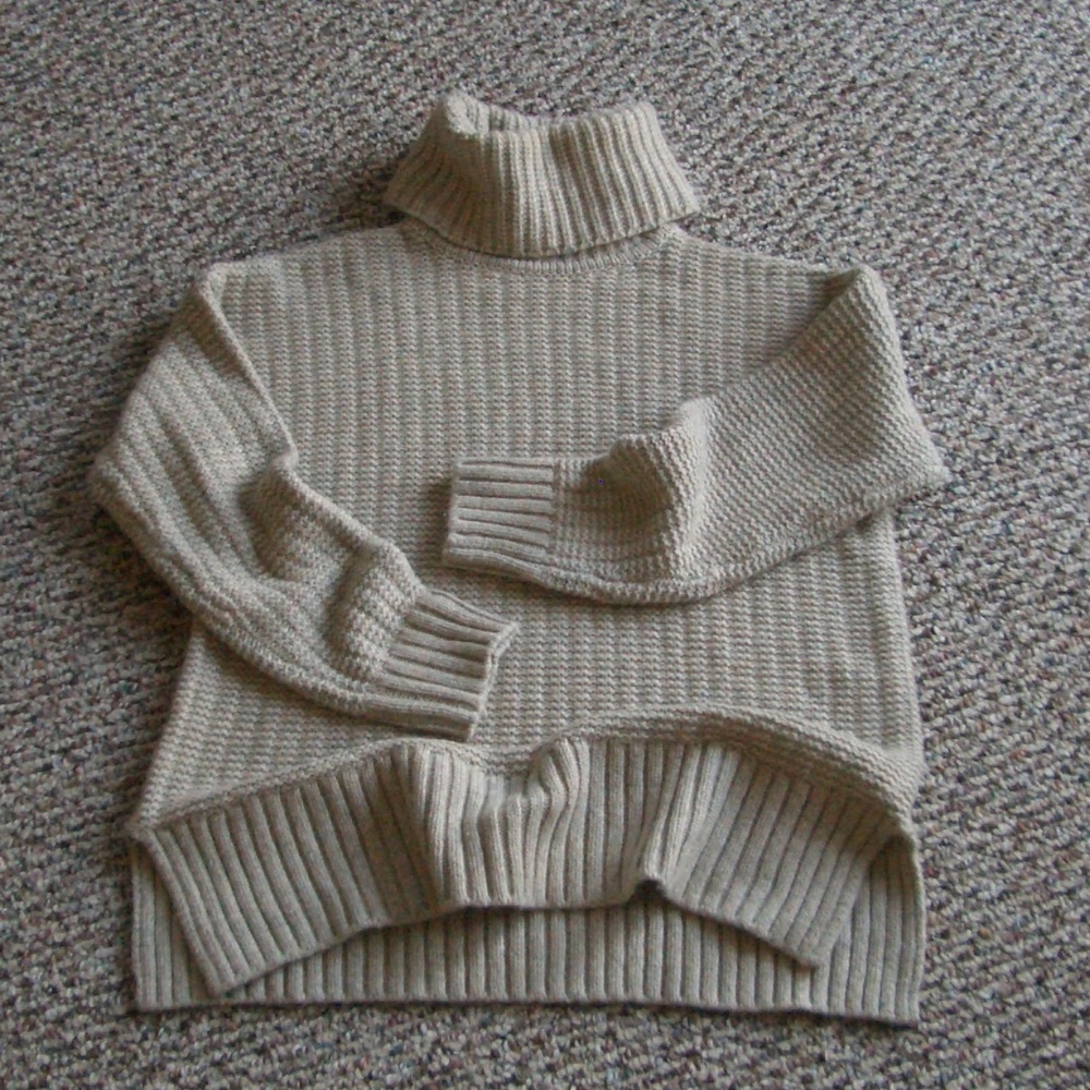 Madewell ribbed turtleneck tunic sweater S - Picture 2 of 8